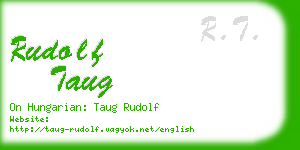 rudolf taug business card